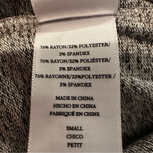 Rails Leigh Oversized Dropped Shoulder Top Sweater Women's Small Gray Velvet Tie - Picture 10 of 11